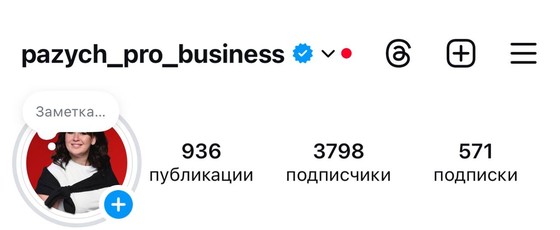 Особистий бренд підприємця — 3 798 підписників, точка А